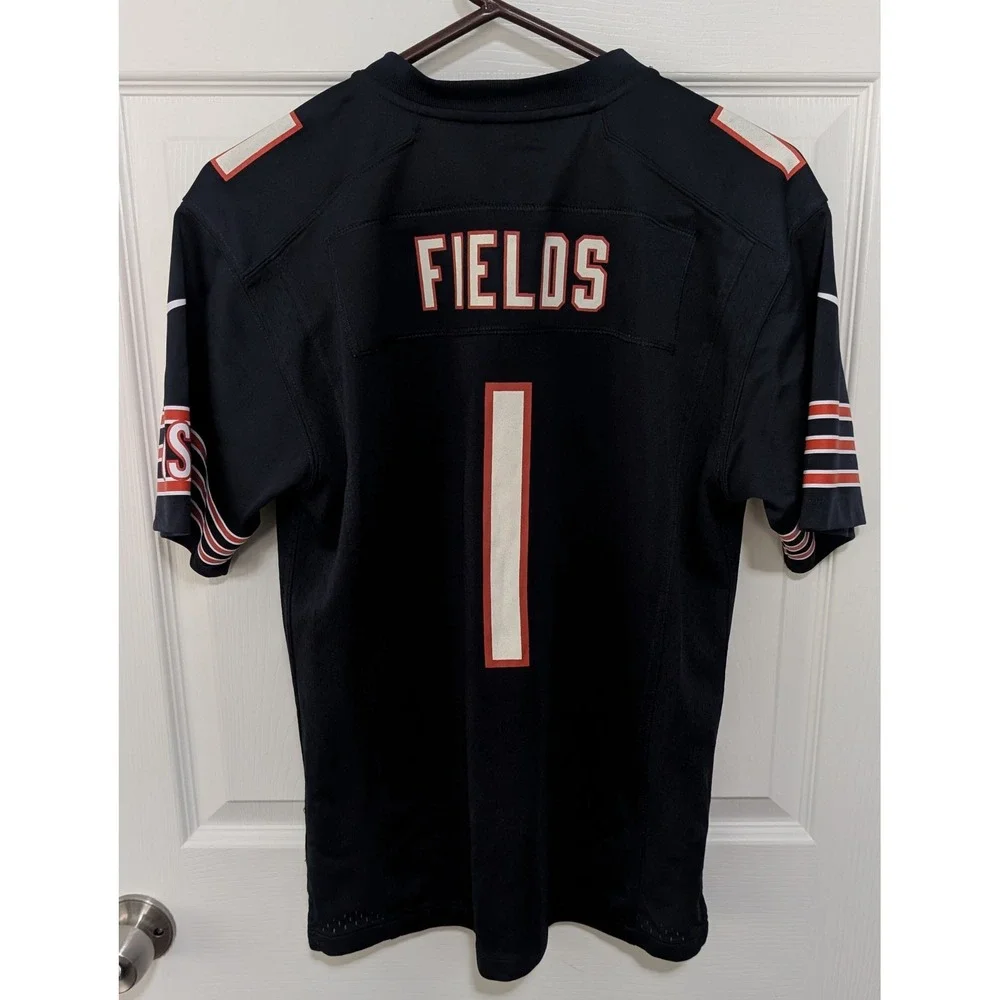 Nike Justin Fields Chicago Bears NFL Jersey Youth Large L 14/16 Navy Blue 1